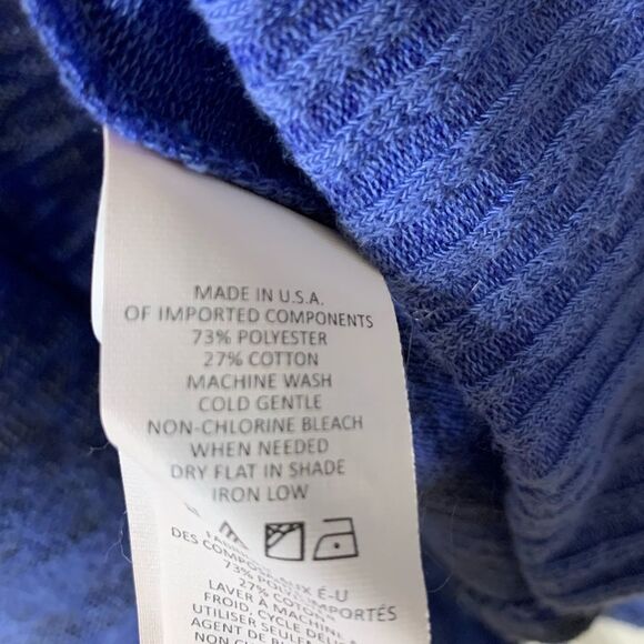 prAna Hilo Duster Blue Open Front Hooded Cardigan Sweater. Size Small - Picture 7 of 7